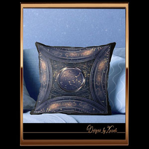 galaxy - midnight blue abstract starry intergalactic design - modern futuristic geometric forms combined with vintage art deco elegance.A stylish throw pillow to decorate your home interior. You can combine all cosmic designs of the Out of the Blue series by mix and match the cushion covers.Also available on many other accessories, gifts and apparel. All designed by Xarah.